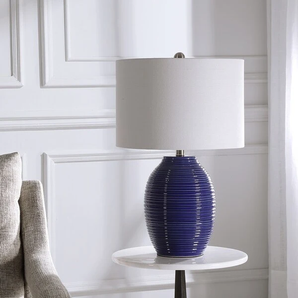 Indigo Blue Ceramic 1-light Table Lamp