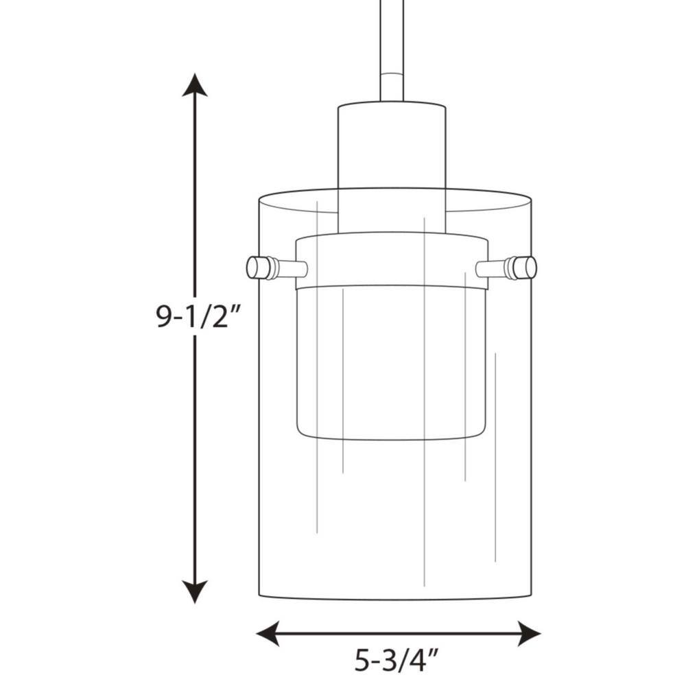 Progress Lighting Moderna Collection 9 -Watt Brushed Nickel Integrated LED Pendant P500000-009-30