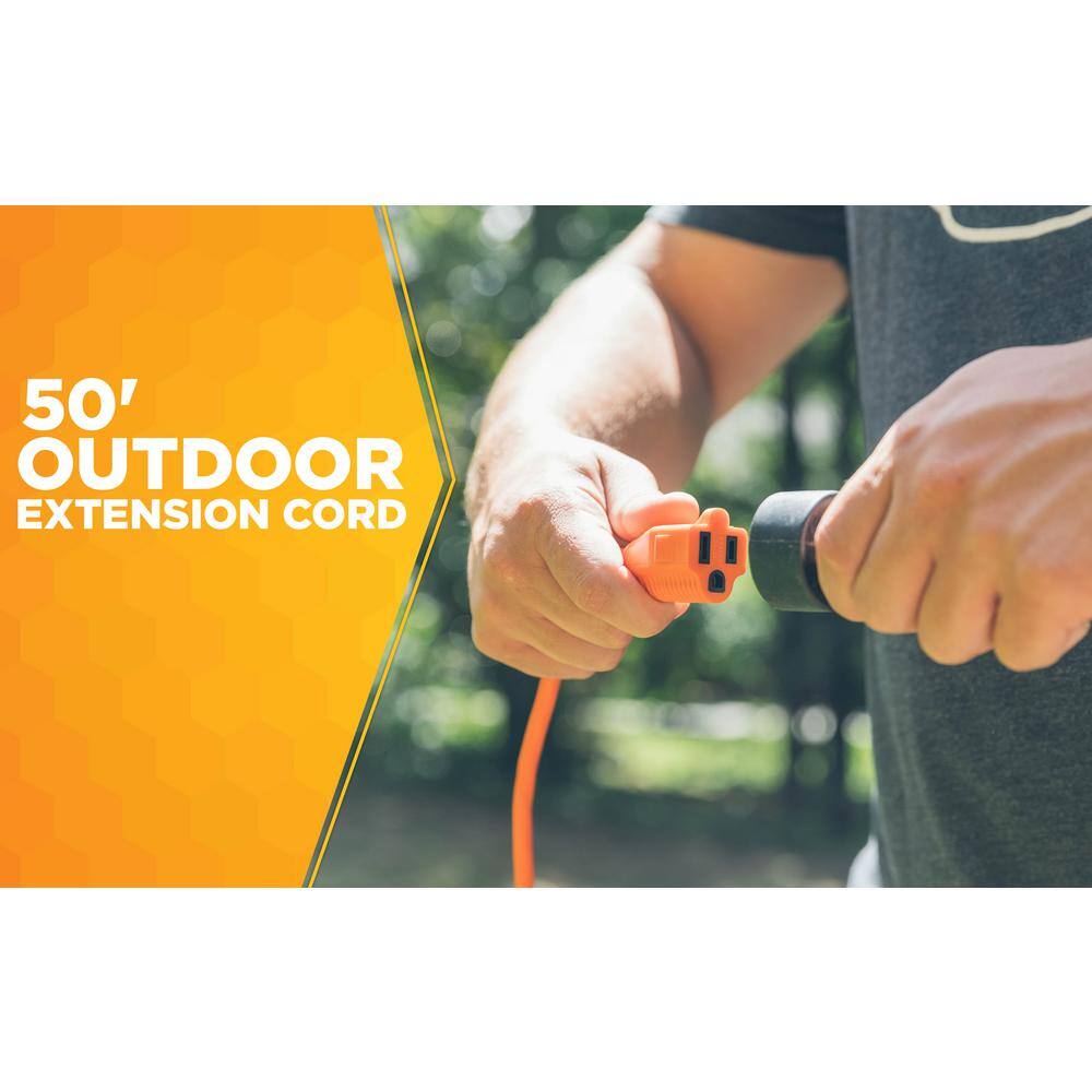 Southwire 25 ft. 162 SJTW Outdoor Light-Duty Extension Cord Orange 22078803