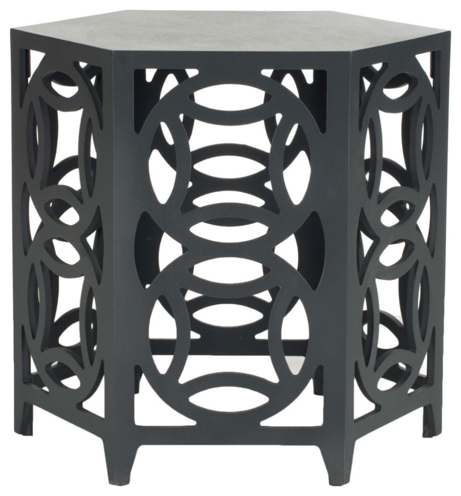 Tallulah Side Table Charcoal Gray   Transitional   Side Tables And End Tables   by AED Luxury Home Decor  Houzz