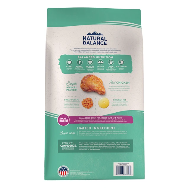 Dry Dog Food - Natural Balance Limited Ingredient Diets Chicken and Sweet Potato， 12 lbs.