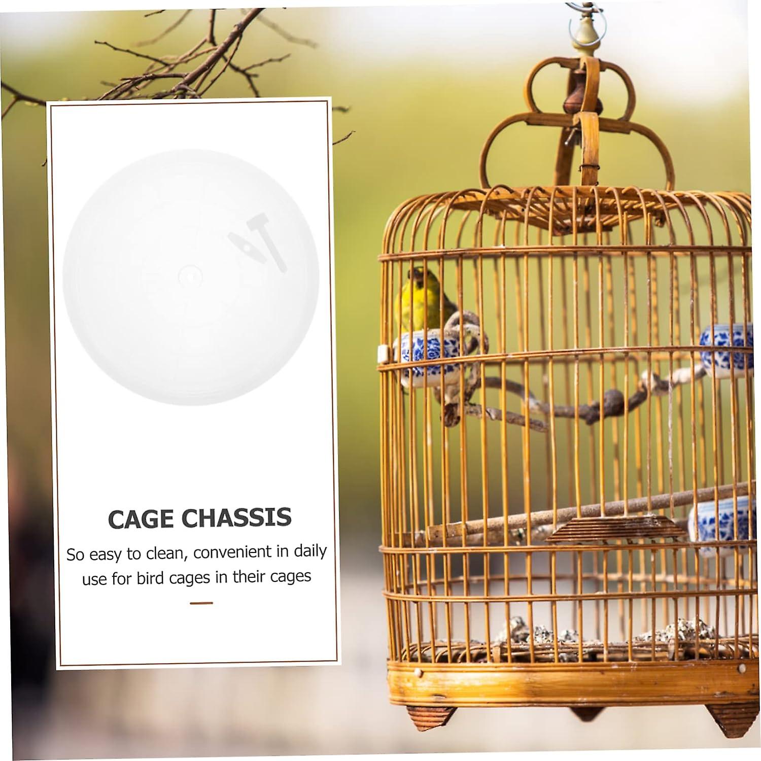 4pcs Birdcage Accessories Pet Accessories Round Tray Plastic Serving Trays Dog Training Pad Serving