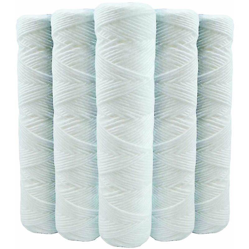 Set Of 5 Coiled Water Filter Cartridges Anti Sediment 9 Inches 3/4 - 5 Microns Compatible With 10 Inch Filters Made In France-kryc