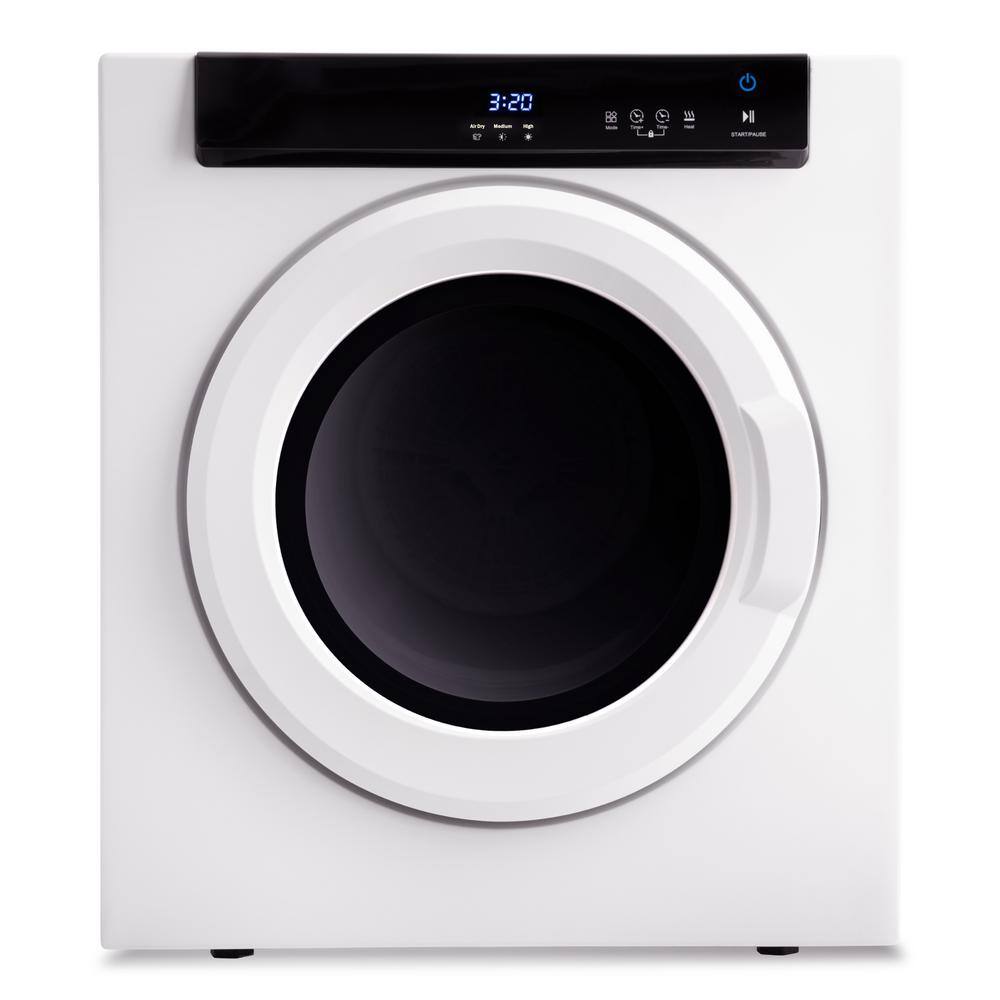 Aoibox 3.23 cu. ft. Vented Electric Laundry Dryer in White with 1500-Watt Front Load with Touch Screen Panel SNMX2597