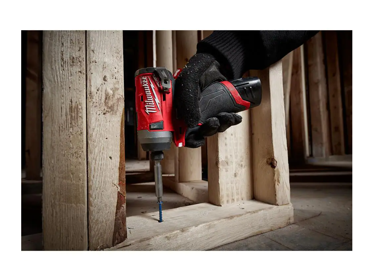 Milwaukee 2553-22-2364-20 M12 FUEL 12V Lithium-Ion Brushless Cordless 1/4 in. Hex Impact Driver Kit W/ M12 LED Flood Light