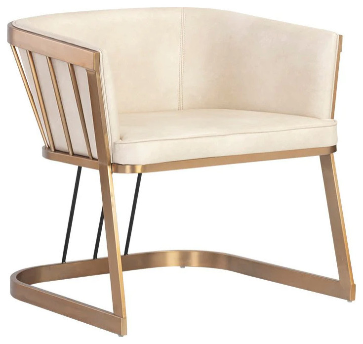 Fordon Lounge Chair  Bravo Cream   Contemporary   Indoor Chaise Lounge Chairs   by Virgil Stanis Design  Houzz