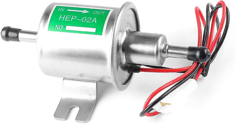 Universal Automotive Modified Hep-02a 12v Heavy Duty Electric Fuel Pump Metal (silver