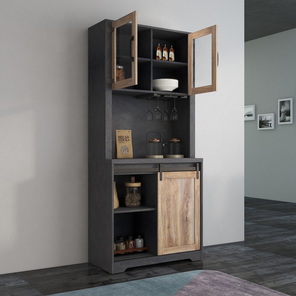 Countryside Style Cabinet with 4 Small Compartments