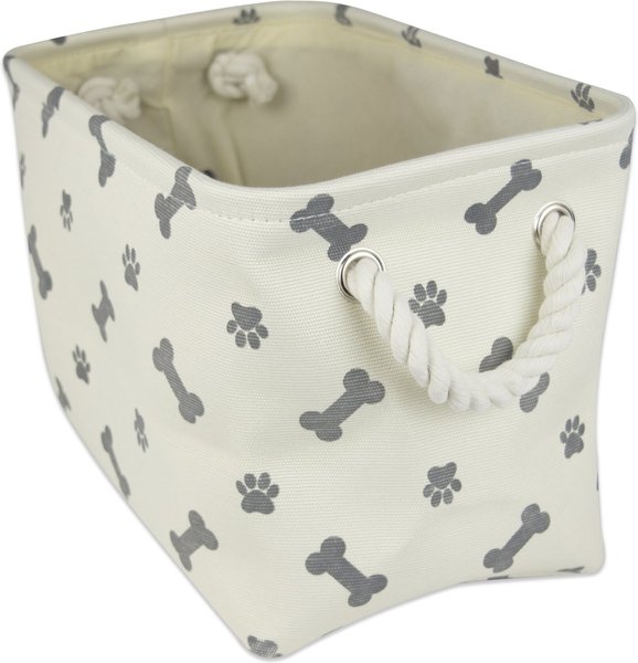 Bone Dry Paw and Bone Print Rectangle Dog Storage Bin