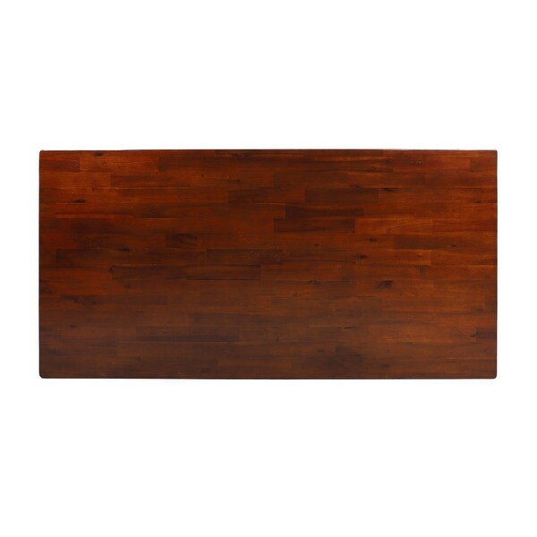 Dining Table，Some assembly is required for this dining table，Rich Mahogany