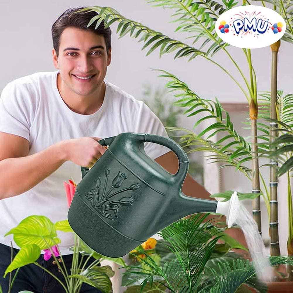 2 Gallon Watering Can - Hunter Green Pkg/3， Hunter Green