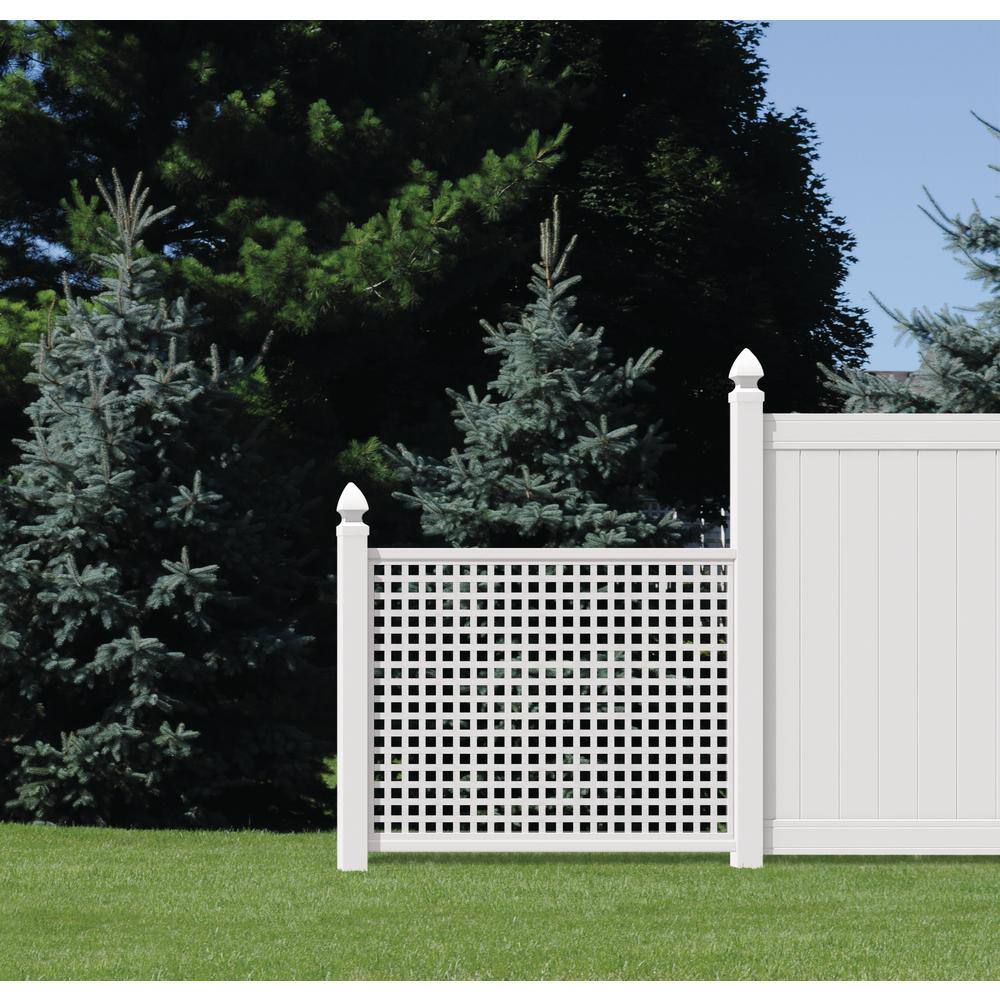 Veranda 0.75 in. x 96 in. White Vinyl Lattice Cap 70703