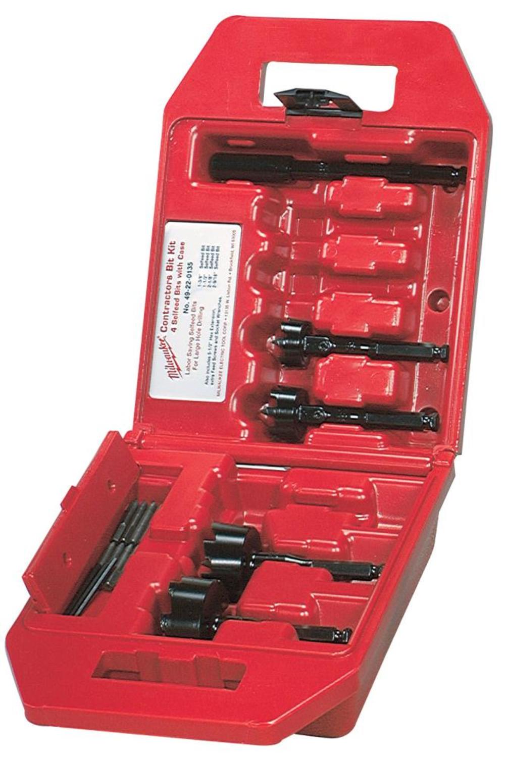 Milwaukee 4pc Selfeed Contractor Bit Kit 49-22-0135 from Milwaukee