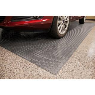 G-Floor Diamond Tread 8.5 ft. x 24 ft. Slate Grey Vinyl Garage Flooring Cover and Protector GF75DT8624SG