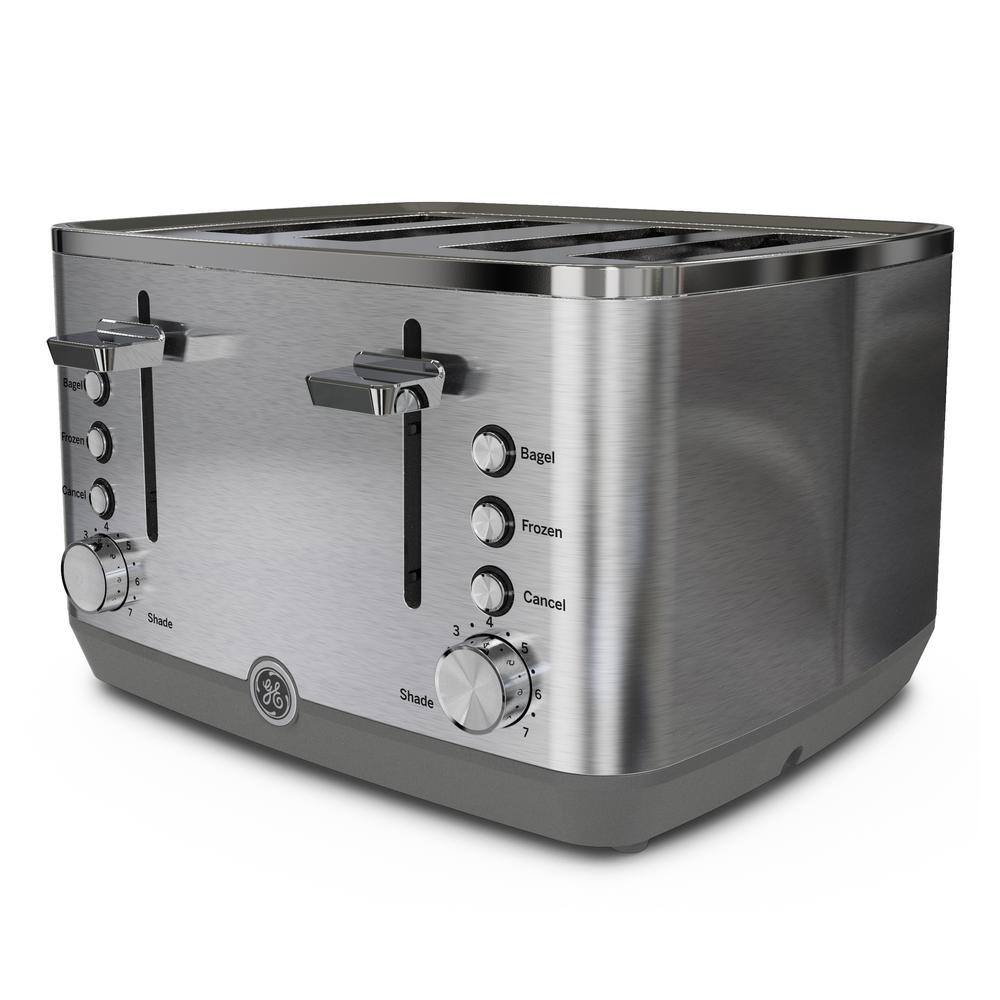 GE 4-Slice Stainless Steel Wide Slot Toaster with 7 Shade Settings G9TMA4SSPSS