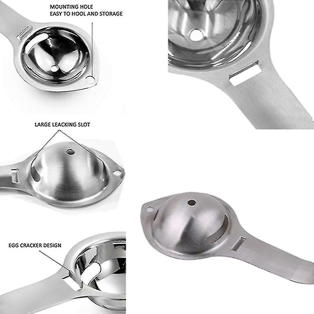 Oval Egg Separator Yolk White Filter Egg Separator Food Grade Stainless Steel(17*7cm)