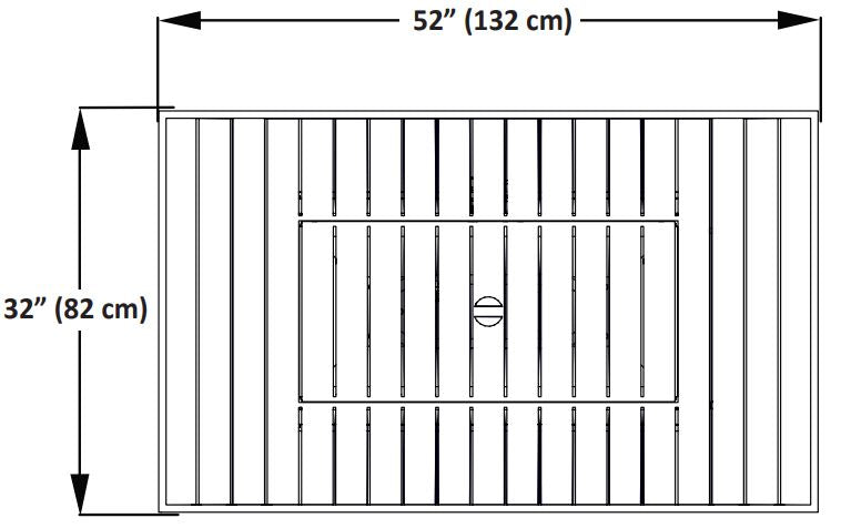 Napoleon Hampton Rectangle Patioflame Table with Windscreen and cover