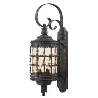 the great outdoors by Minka Lavery Mallorca 2-Light Spanish Iron Outdoor Wall Lantern Sconce 8881-A39