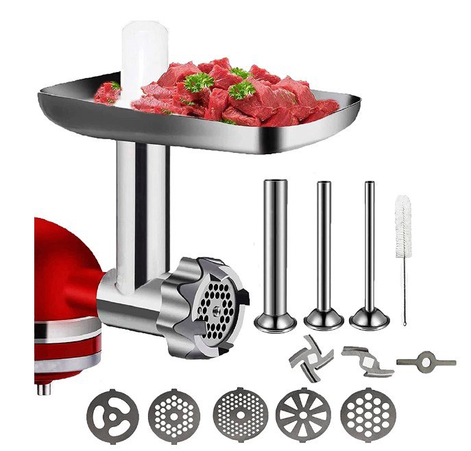 Food Grinder Attachment for KitchenAid Stand Mixer + Sausage Stuffer