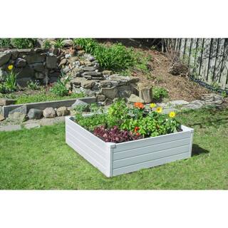 Nuvue Deluxe Raised PVC Garden Bed - White 26003