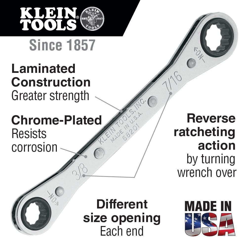 Klein Tools Ratcheting Box Wrench 5/8