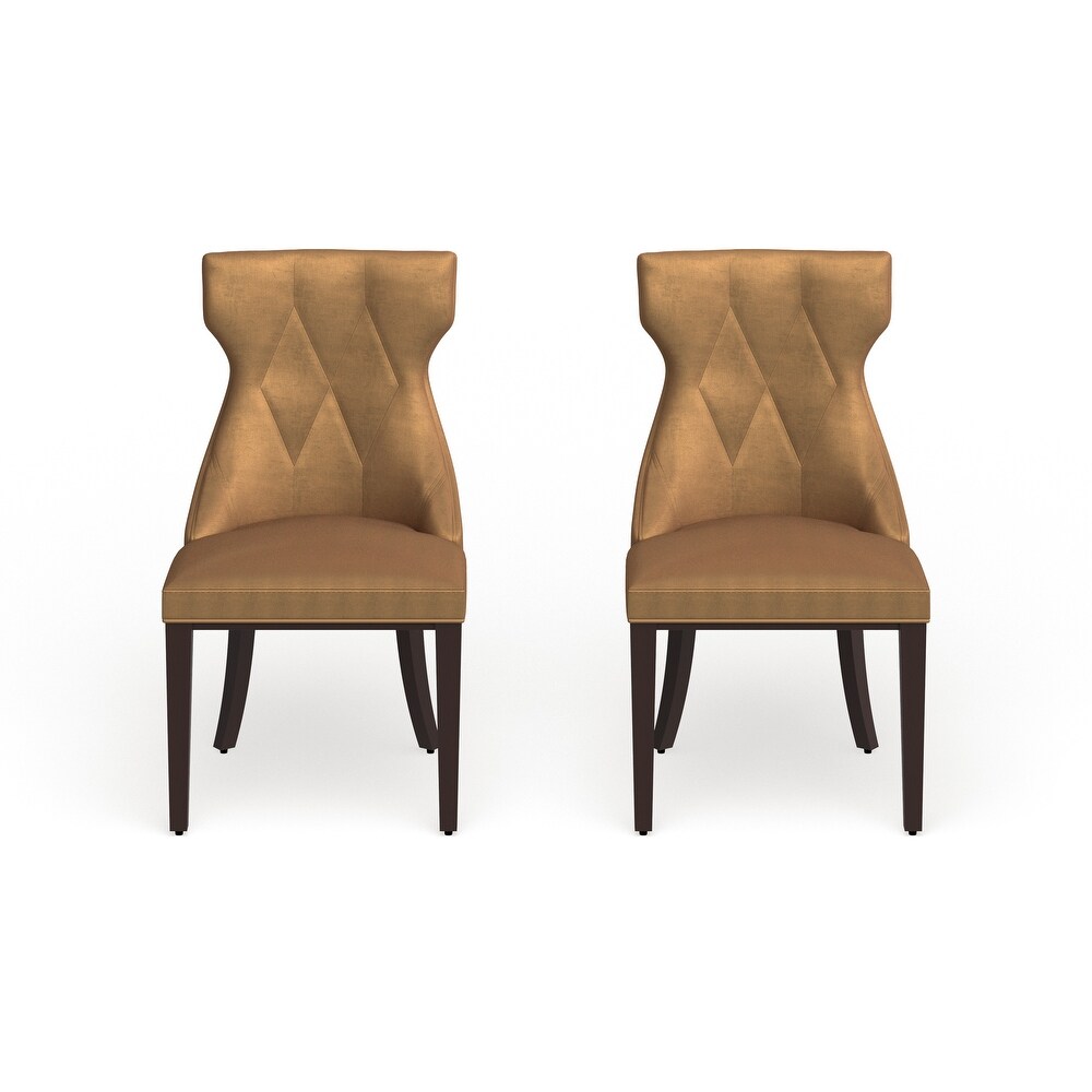 Silver Orchid Fontan Velvet Dining Chairs (Set of 2)