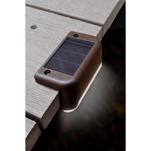 Maxsa Innovations 4pk Solar Powered Led Deck Lights Brown