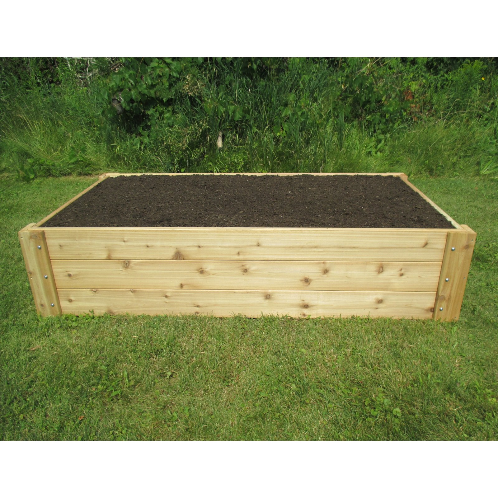 Smart Carts Enterprises 3x6RaisedTall16.5 in. x  3 x 6 ft. Deep Root Natural Cedar Raised Bed Garden Kit