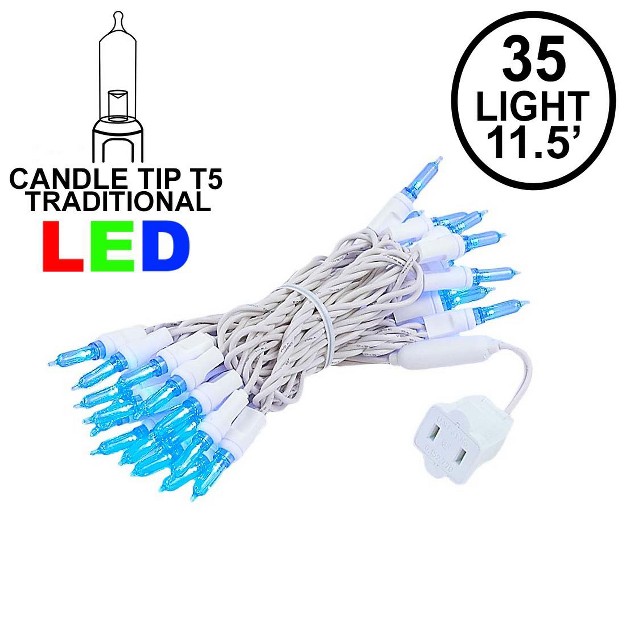 Novelty Lights 35 Light T5 Traditional Led Christmas Mini Light Set white Wire 11 5 Feet