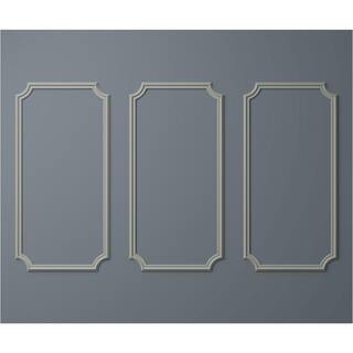 Ekena Millwork 24 in. W x 48 in. H Unfinished Polyurethane Seville Panel Moulding Kit (Triple Panel) PMLKSE24X48C