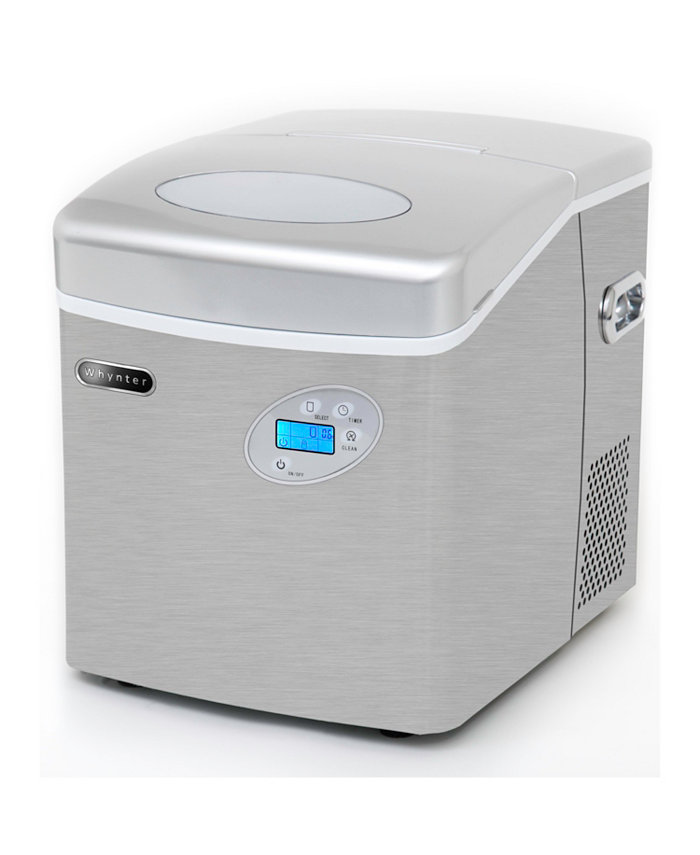 Whynter Portable Ice Maker 49lb Capacity Stainless Steel with Water Connection