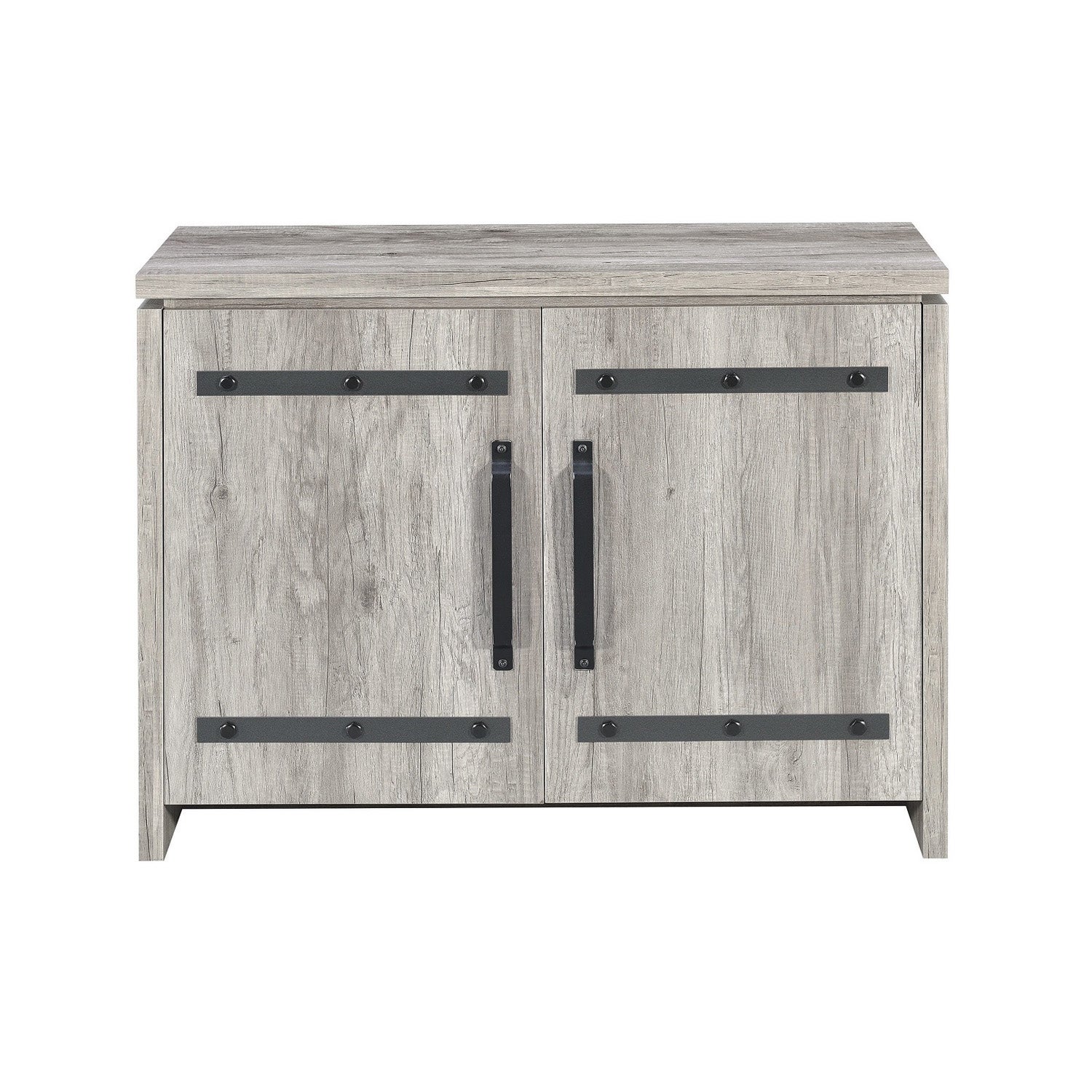 2 Doors Accent Cabinet In Grey Driftwood