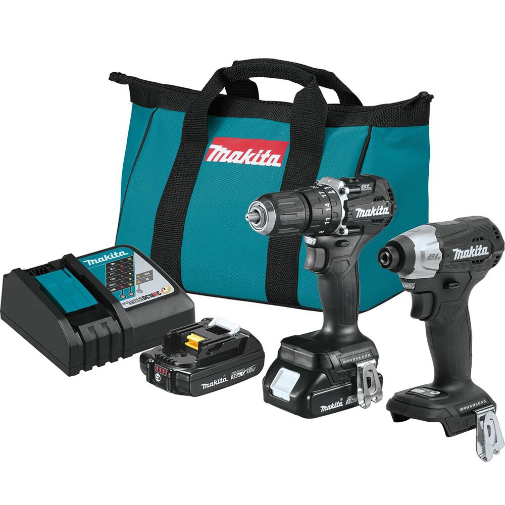 Makita CX205RB 18V LXT Lithium‑Ion Sub‑Compact Brushless Cordless 2‑Pc. Combo Kit (2.0Ah)