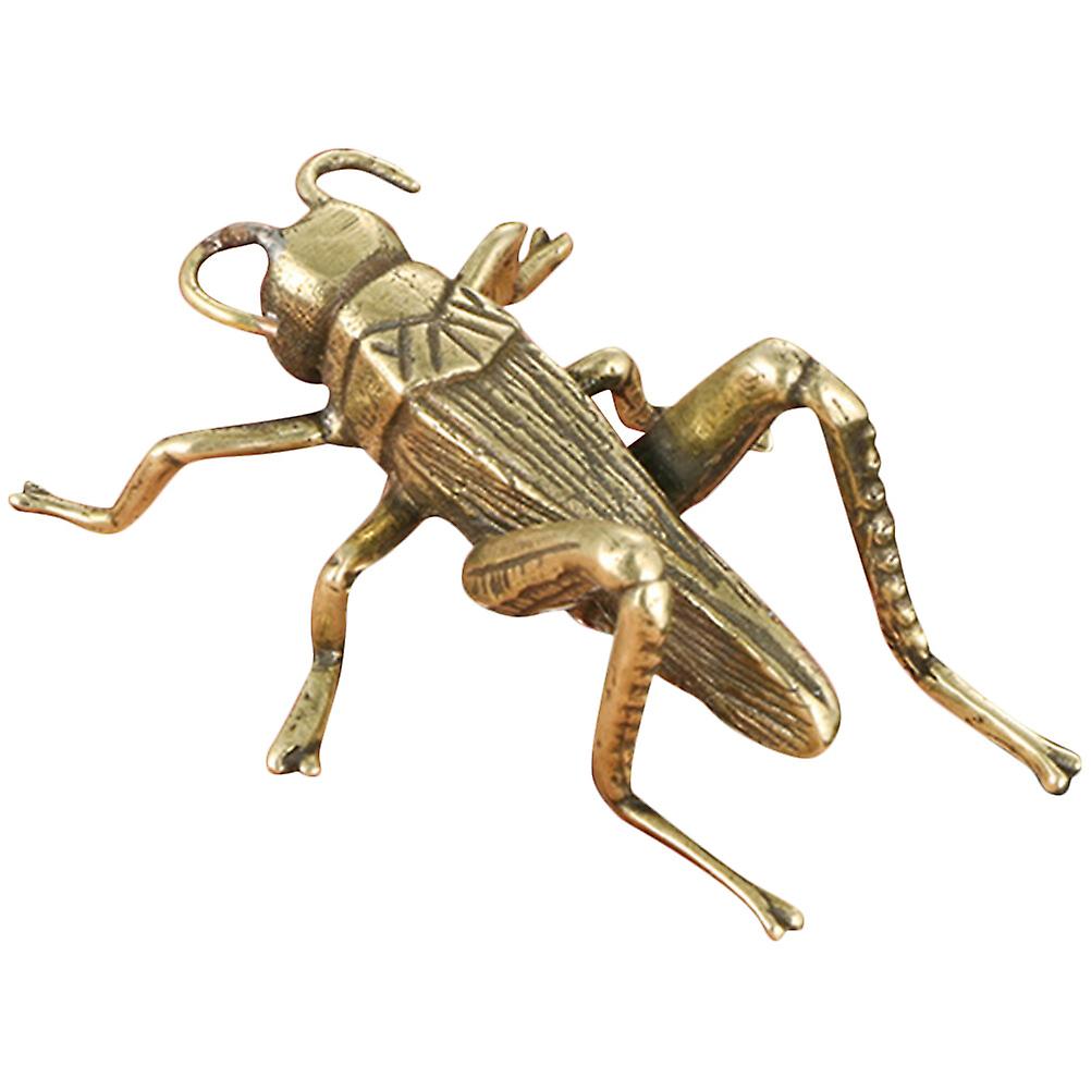 Vintage Copper Cricket Statue Copper Figurine Creative Cricket-shape Statue Desktop Decor