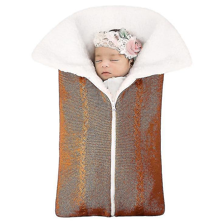 Baby Swaddle Blanket ，soft Thick Fleece Warm Blanket Newborn Sleeping Bag