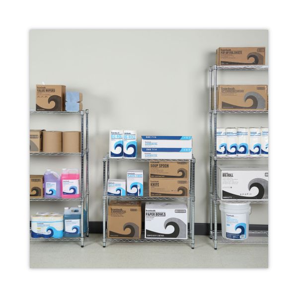 Alera Residential Wire Shelving， Three-Shelf， 36w x 14d x 36h， Silver