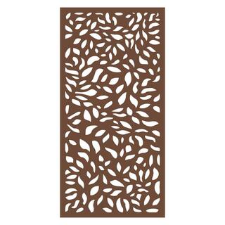 DESIGN VU Evergreen 6 ft. x 3 ft. Espresso Recycled Polymer Decorative Screen Panel Wall Decor and Privacy Panel DVU3603E