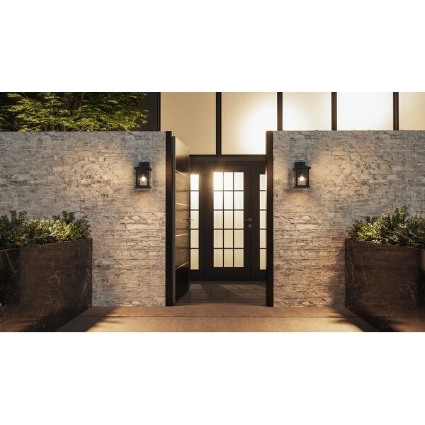 Sloane 1-Light Matte Black Outdoor Wall Lantern Shopping - The Best Deals on Outdoor Wall Lanterns | 39804256