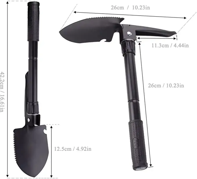 Tactical folding survival foldable portable hand Camping multi function shovel