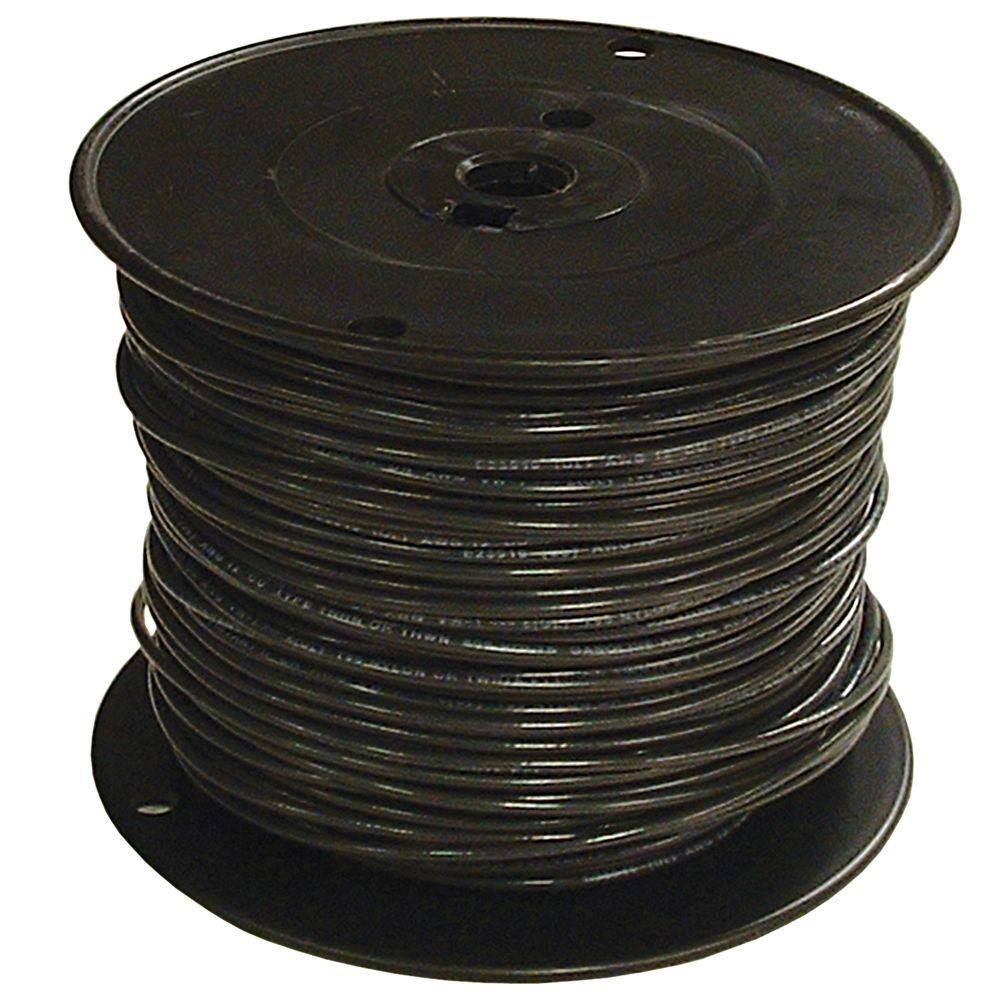 Southwire 1000 ft. 30 Black Stranded CU SIMpull THHN Wire 20507001