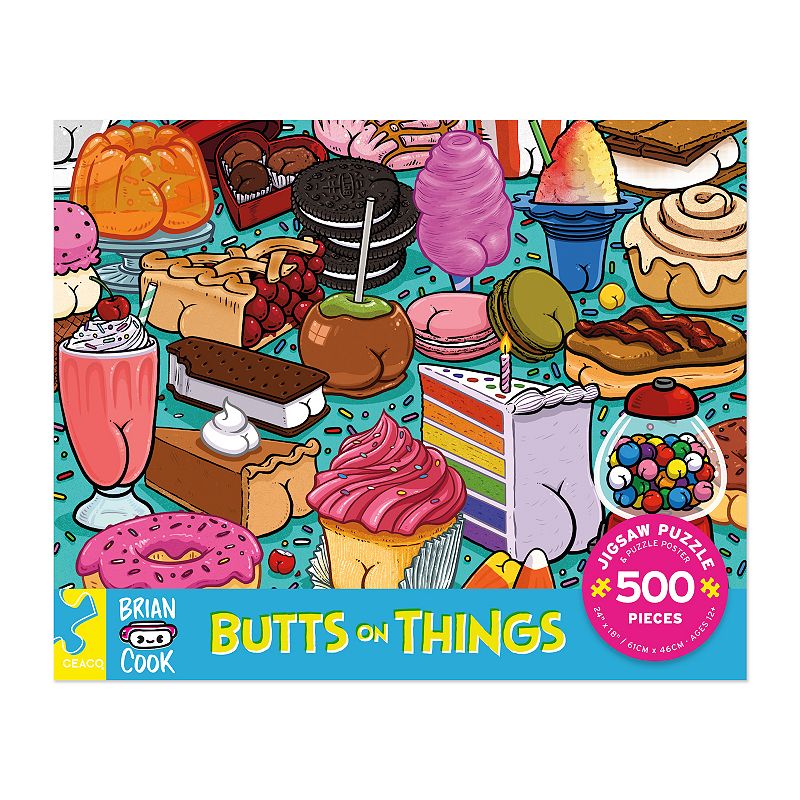 Ceaco Butts On Things Sweet Cheeks 500-Piece Jigsaw Puzzle