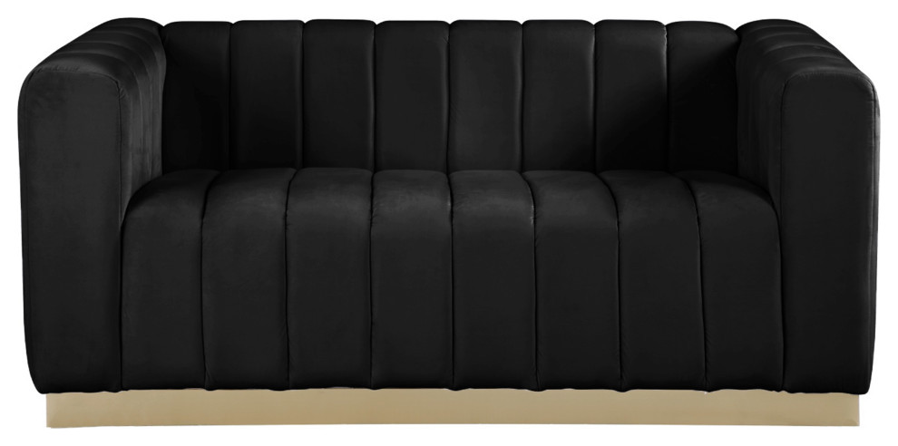 Marlon Velvet Upholstered Set   Contemporary   Loveseats   by Meridian Furniture  Houzz