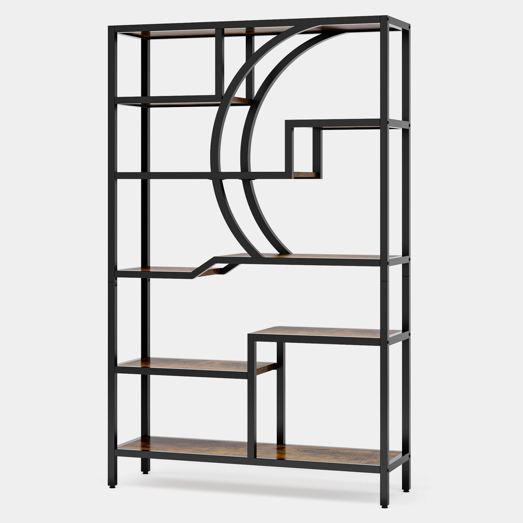 69 Tall  Bookshelf, Freestanding Etagere Bookcase Open Display Shelf