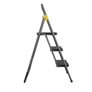 Cosco 3-Step Commercial Steel Folding Step Stool with 300 lb. Load Capacity Type 1A Duty Rating 11839GGO