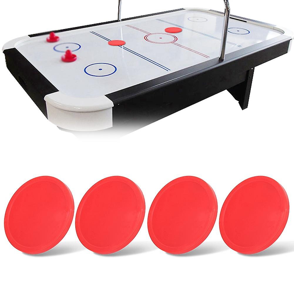 4 Pcs Plastic Air Ice Hockey Pucks Piece Replaceable For Tables Game Equipment(m)