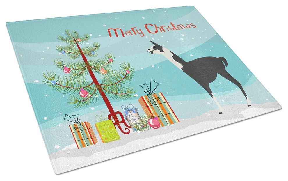 Llama Q  x27Ara Christmas Glass Cutting Board Large   Contemporary   Cutting Boards   by the store  Houzz