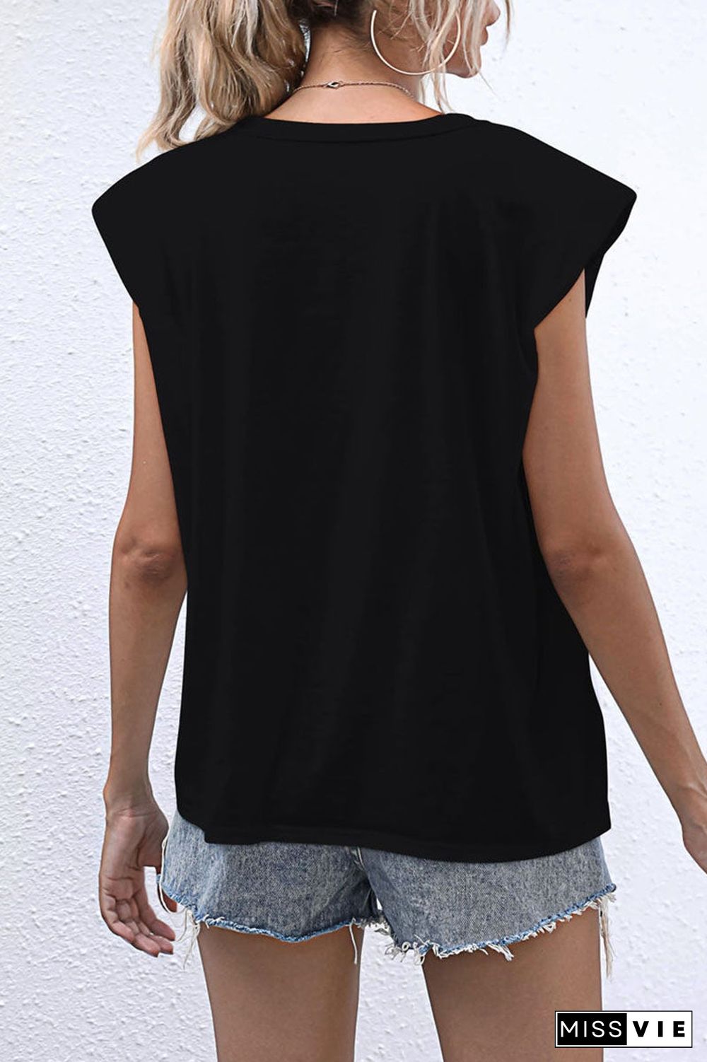 Casual Solid Split Joint O Neck T-Shirts(10 Colors)