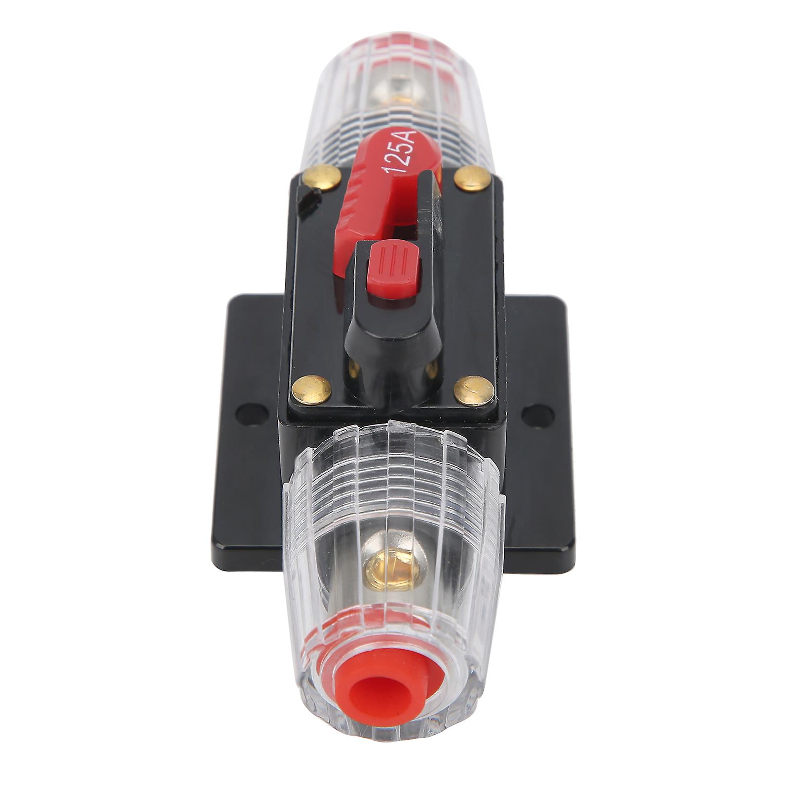 12-24v 125a Stereo Audio Circuit Breaker Self-recovery Fuse Inline Holder For Car Boat