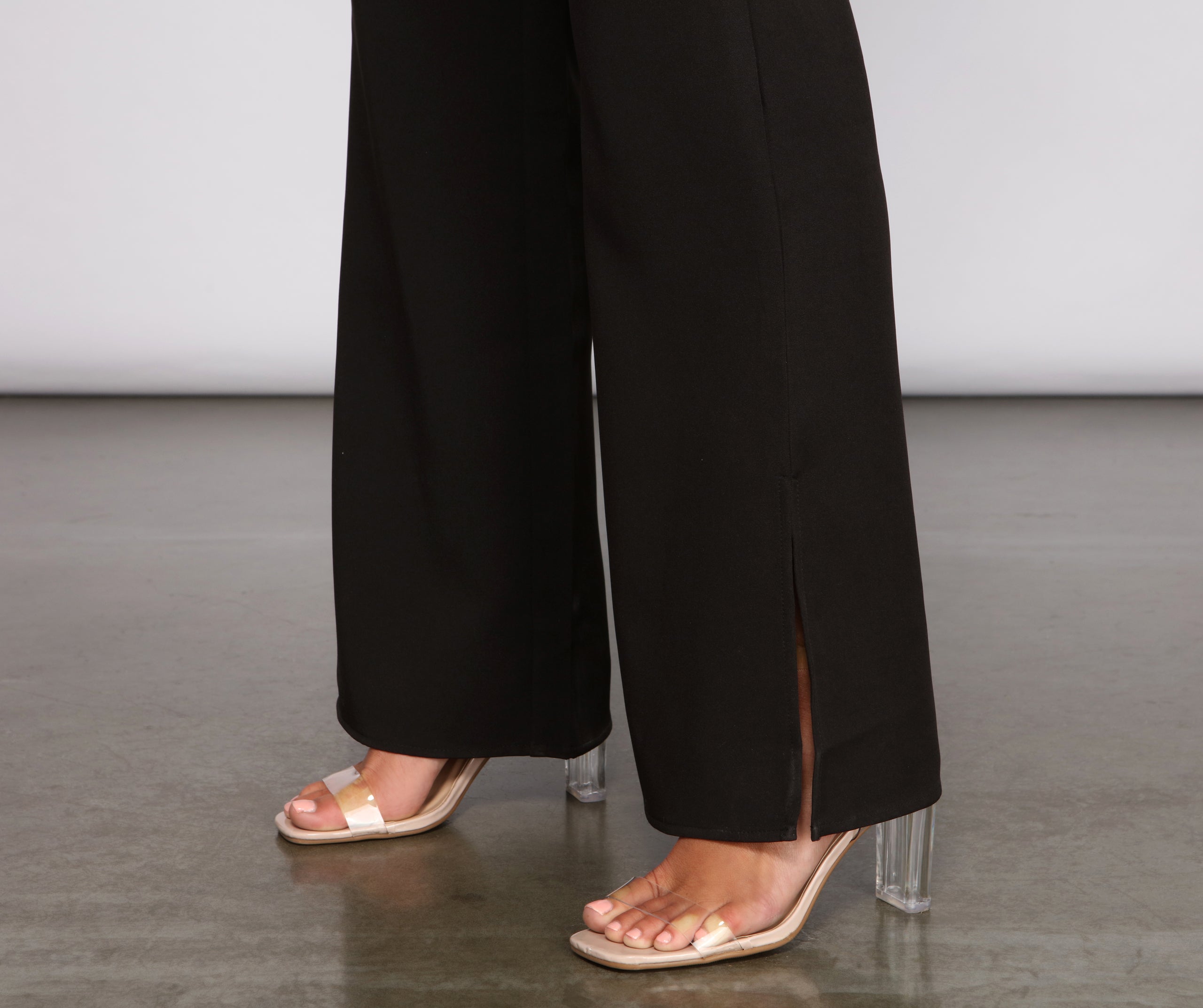 Chic Belted Dressy Wide-Leg Pants