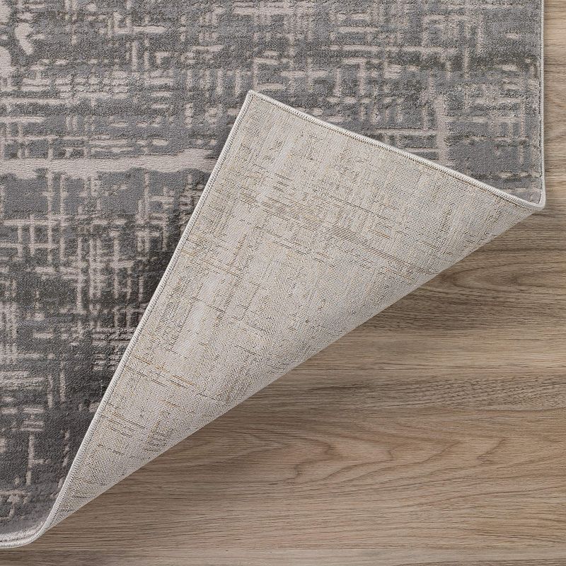 Addison Dayton Distressed Crosshatch Smoke Accent Rug